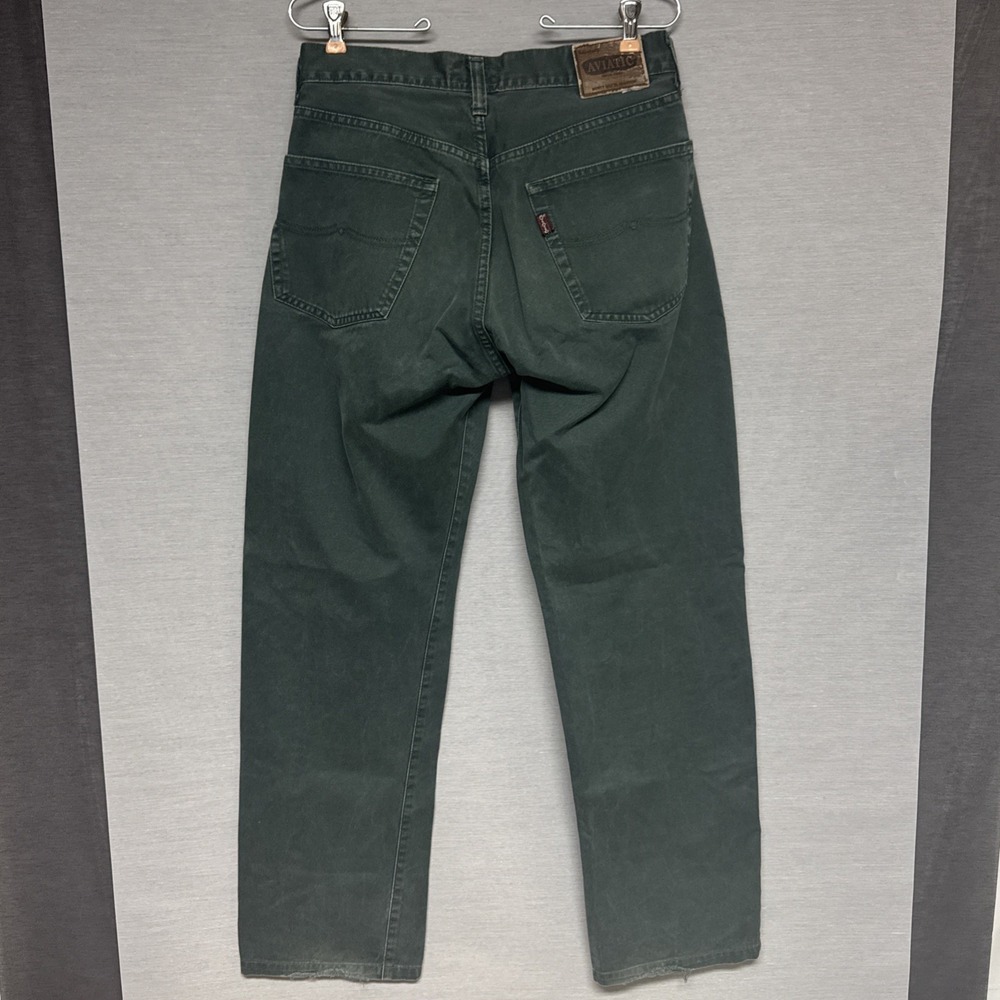 Vtg Aviatic Blue Green Button Fly Jeans - Italy - READ 31" Waist 30" Inseam Teal - Picture 2 of 11